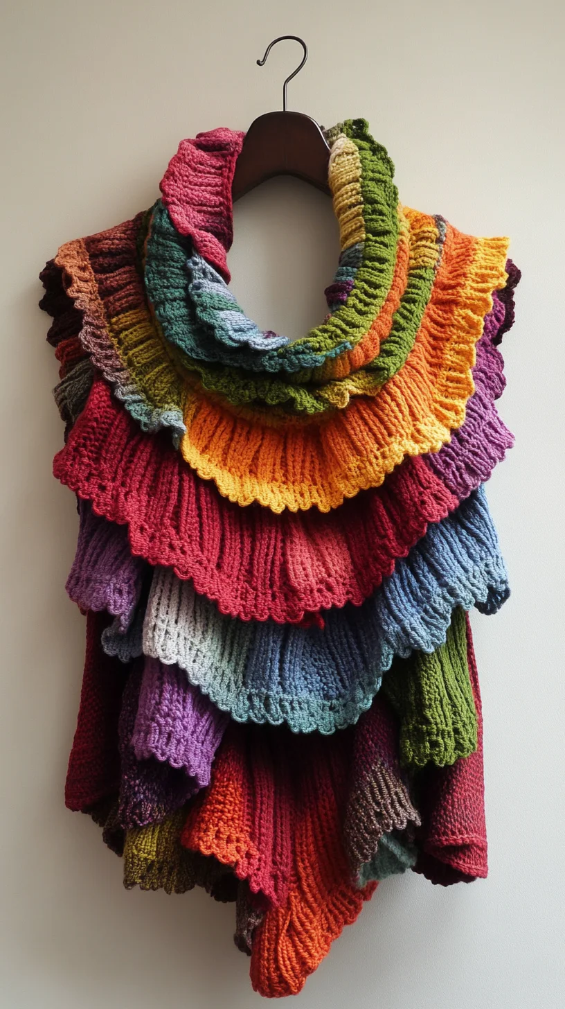 Embrace Cozy Chic: The Multicolored Knitted Poncho for Every Season