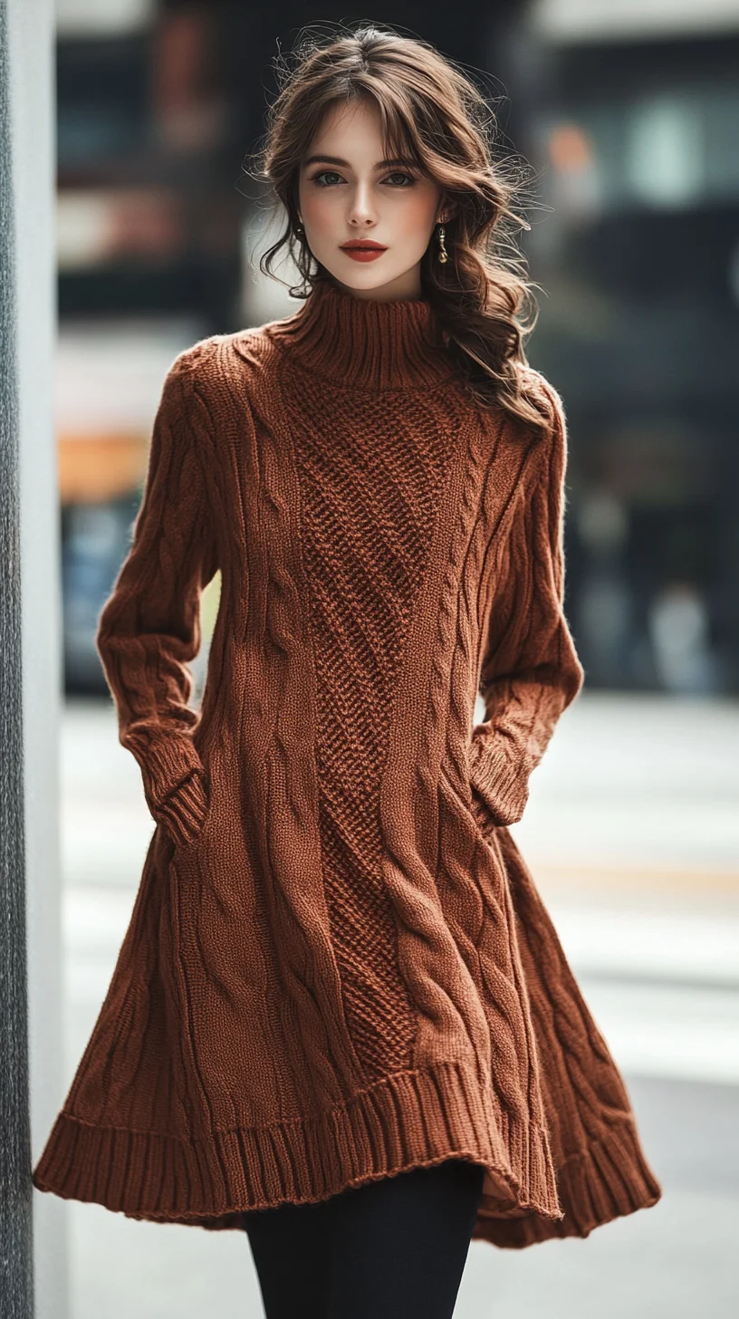 Embrace Cozy Elegance: The Chic Cable Knit Sweater Dress Revolution