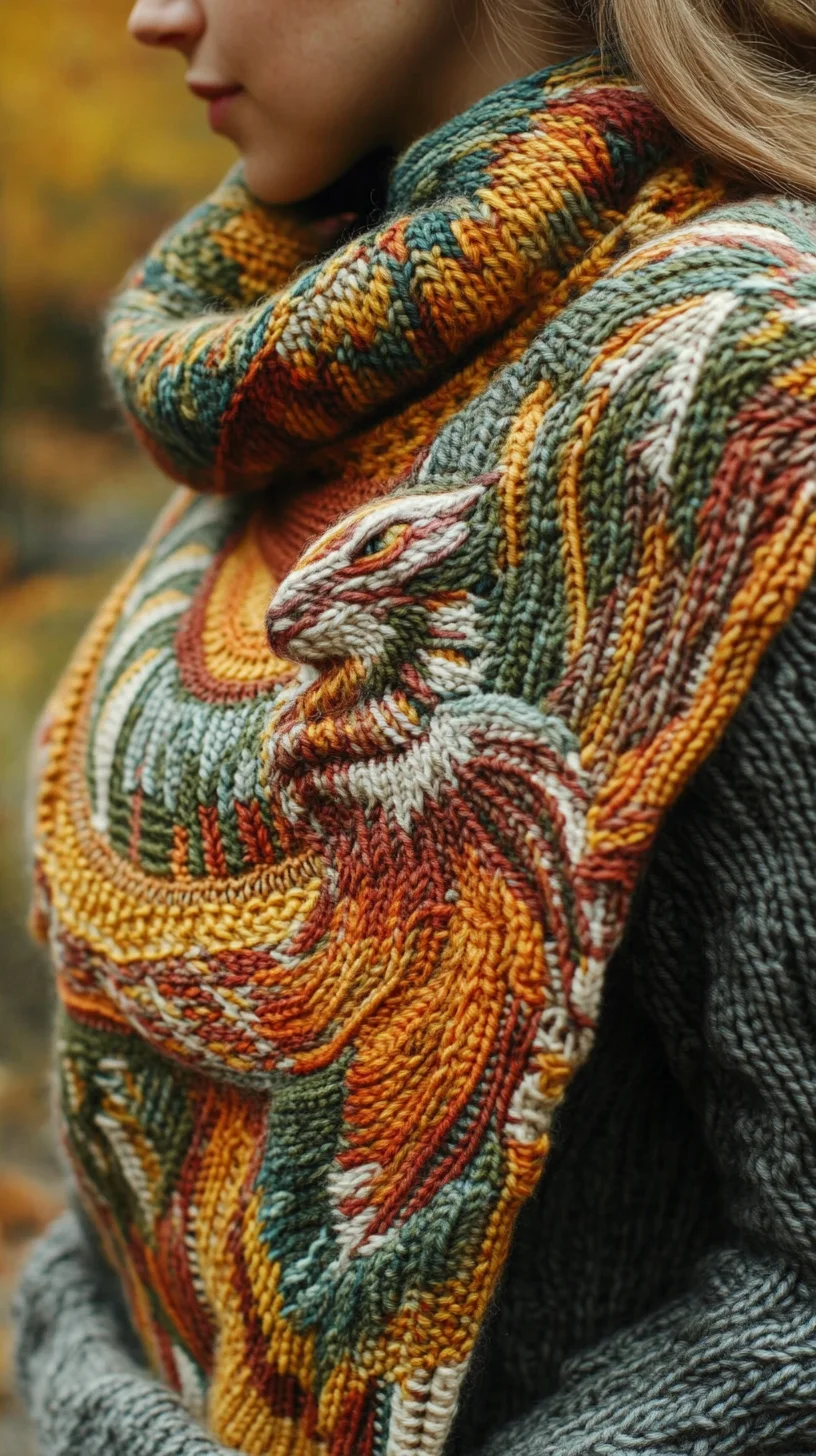 Embrace Cozy Elegance: The Phoenix-Inspired Knit Scarf