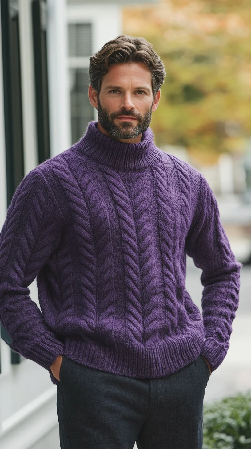 Embrace Cozy Elegance: The Timeless Cabled Knit Sweater Look