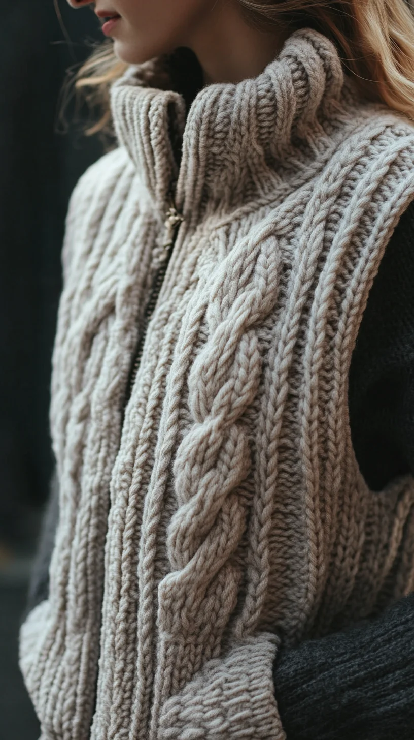 Embrace Cozy Elegance with Chunky Cable Knit Vests