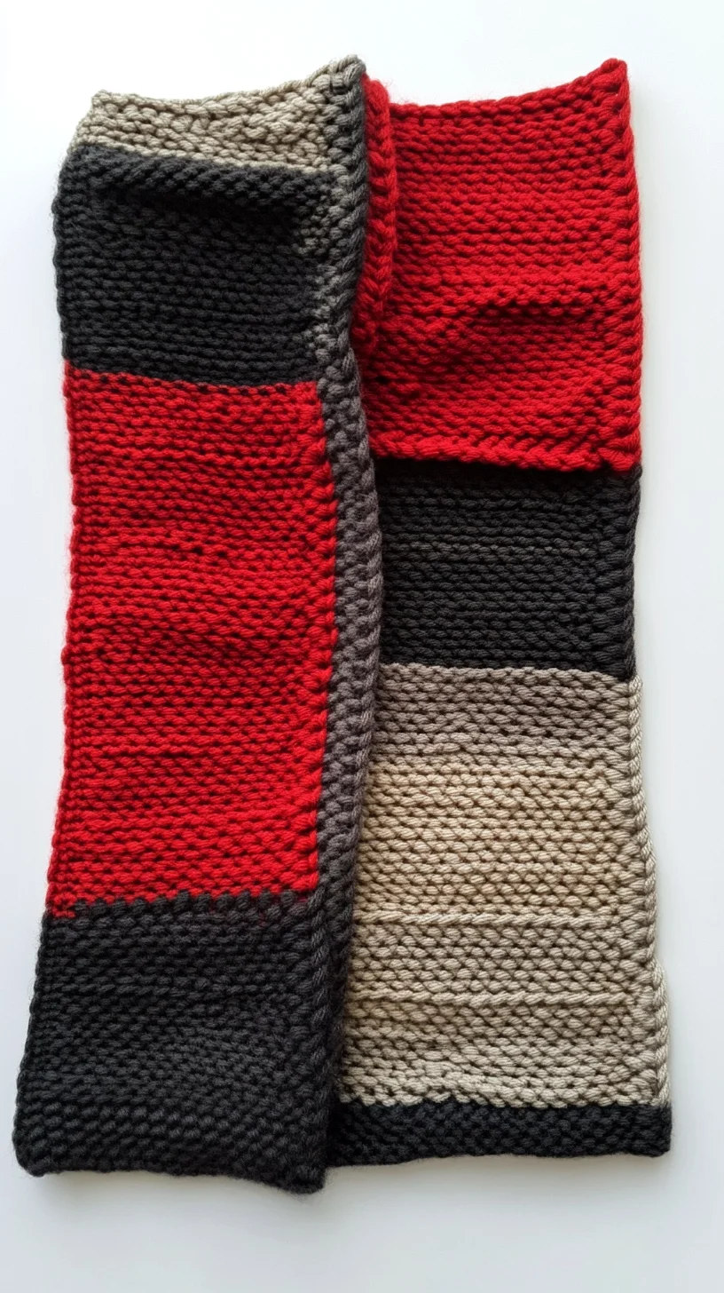 Embrace Cozy Elegance with This Boldly Striped Knitted Scarf