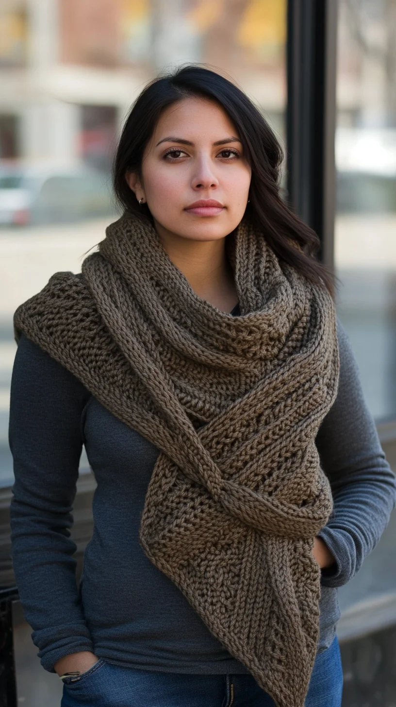 Embrace Cozy Elegance with This Chunky Knit Scarf Style