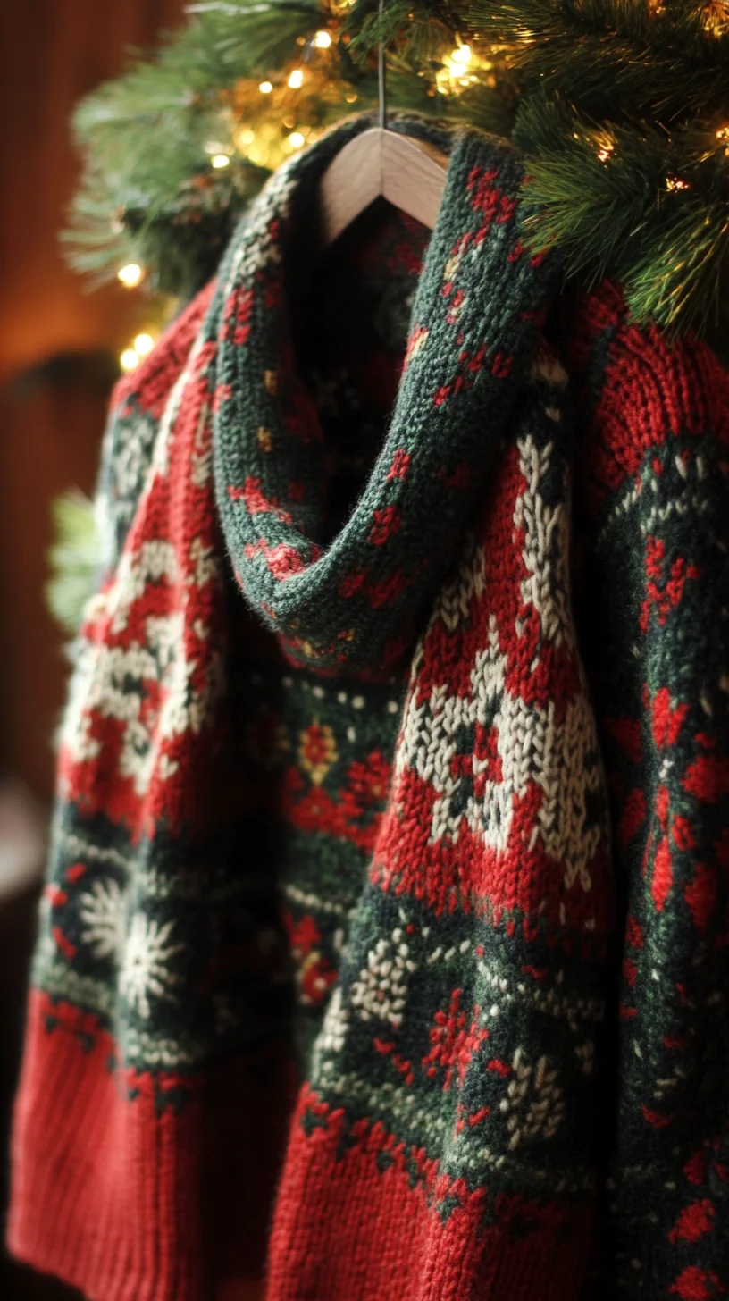 Embrace Cozy Elegance with this Festive Knitted Sweater Style