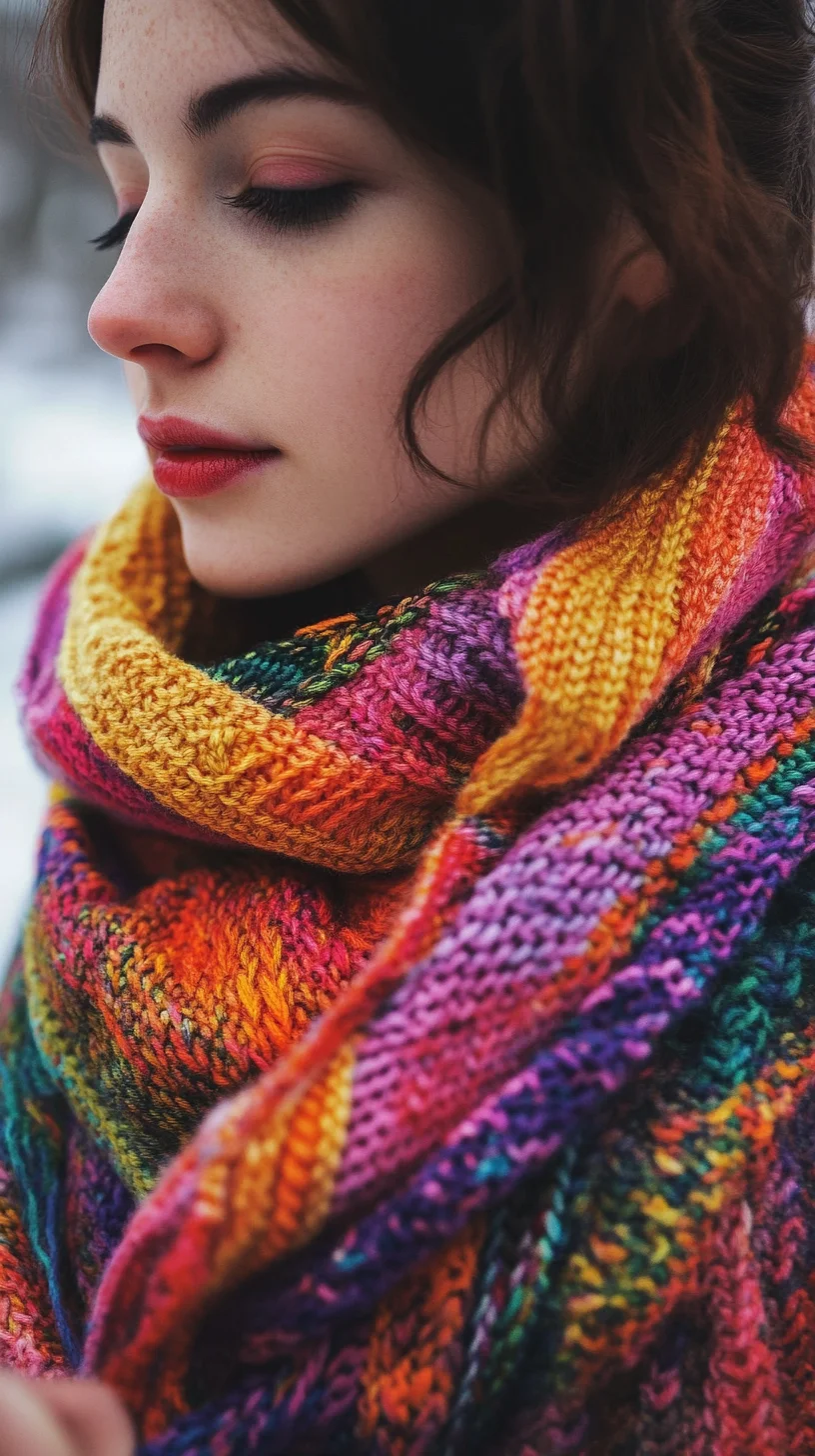 Embrace Cozy Vibes: The Ultimate Colorful Knit Scarf for Winter Style