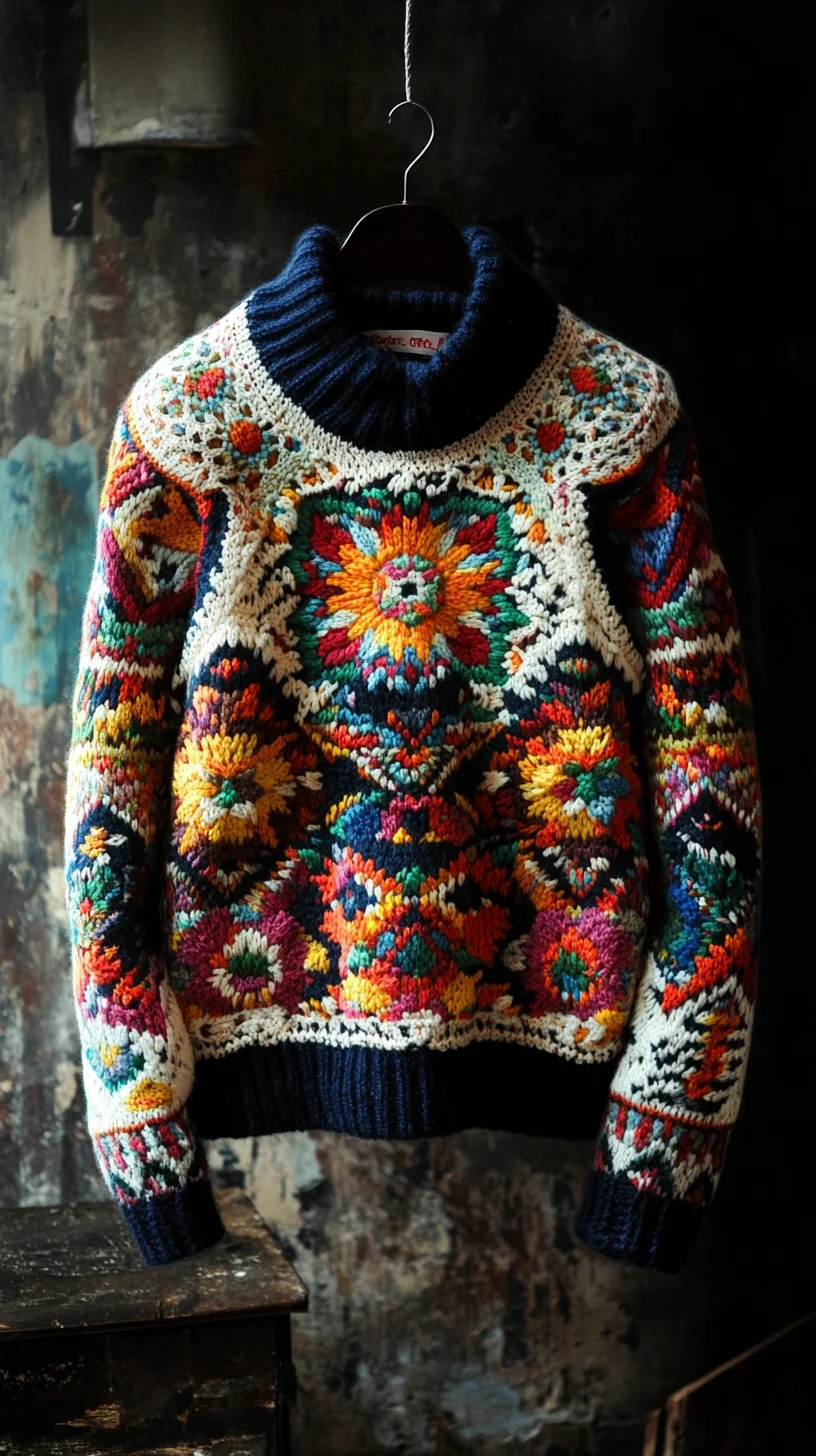 Embrace Cozy Vibes with a Vibrant Floral Knit Sweater