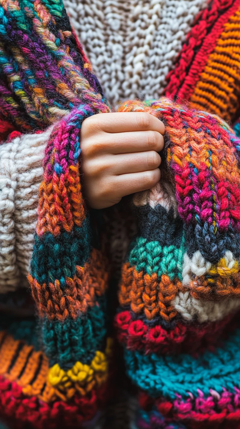 Embrace Cozy Vibes with Bold, Multi-Colored Knitwear This Season!