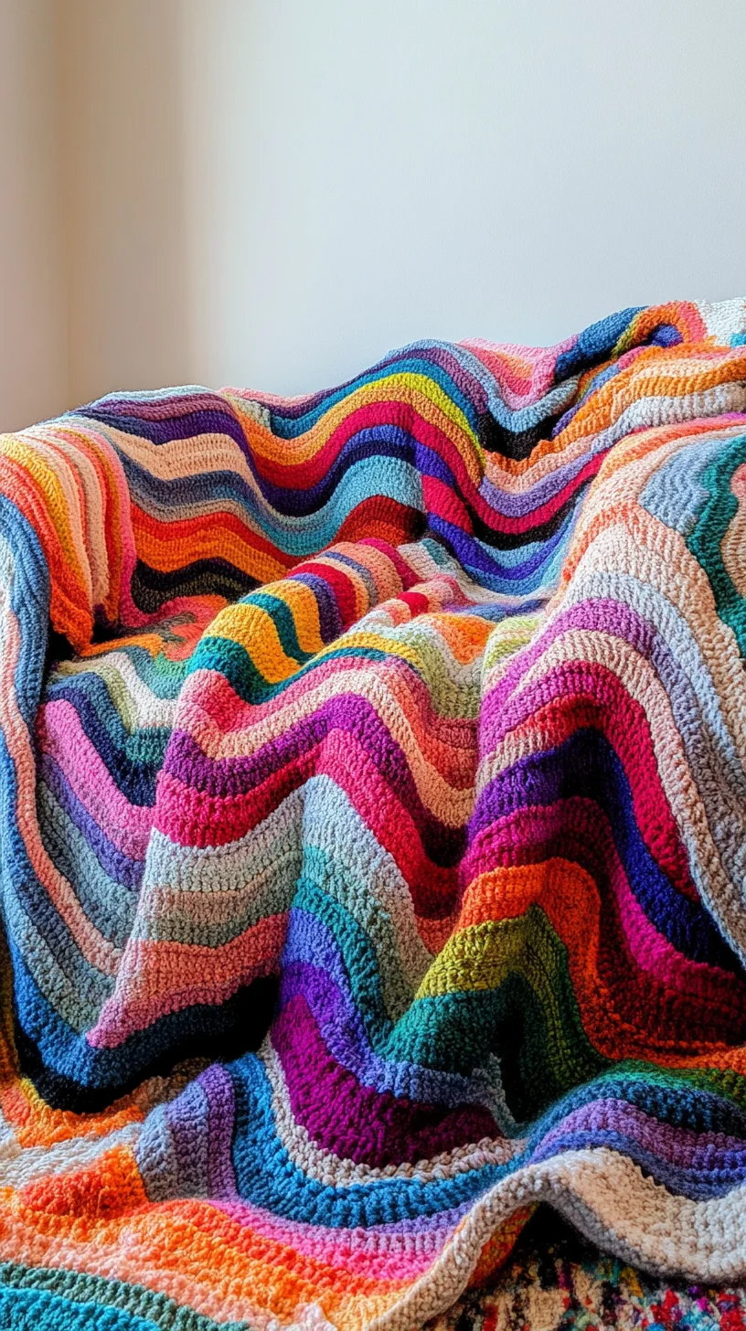 Embrace Cozy Vibes with this Vibrant Crochet Blanket Design