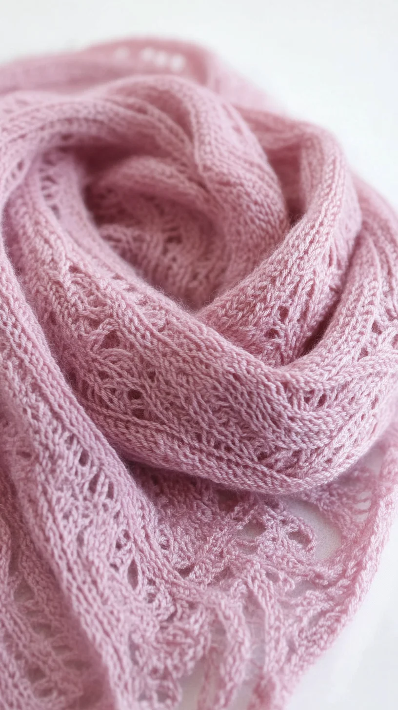 Embrace Elegance: The Allure of Soft Pink Lace Scarves