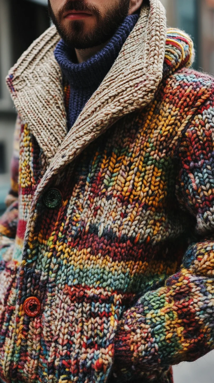 Embrace the Cozy Vibes with a Colorful Chunky Knit Cardigan