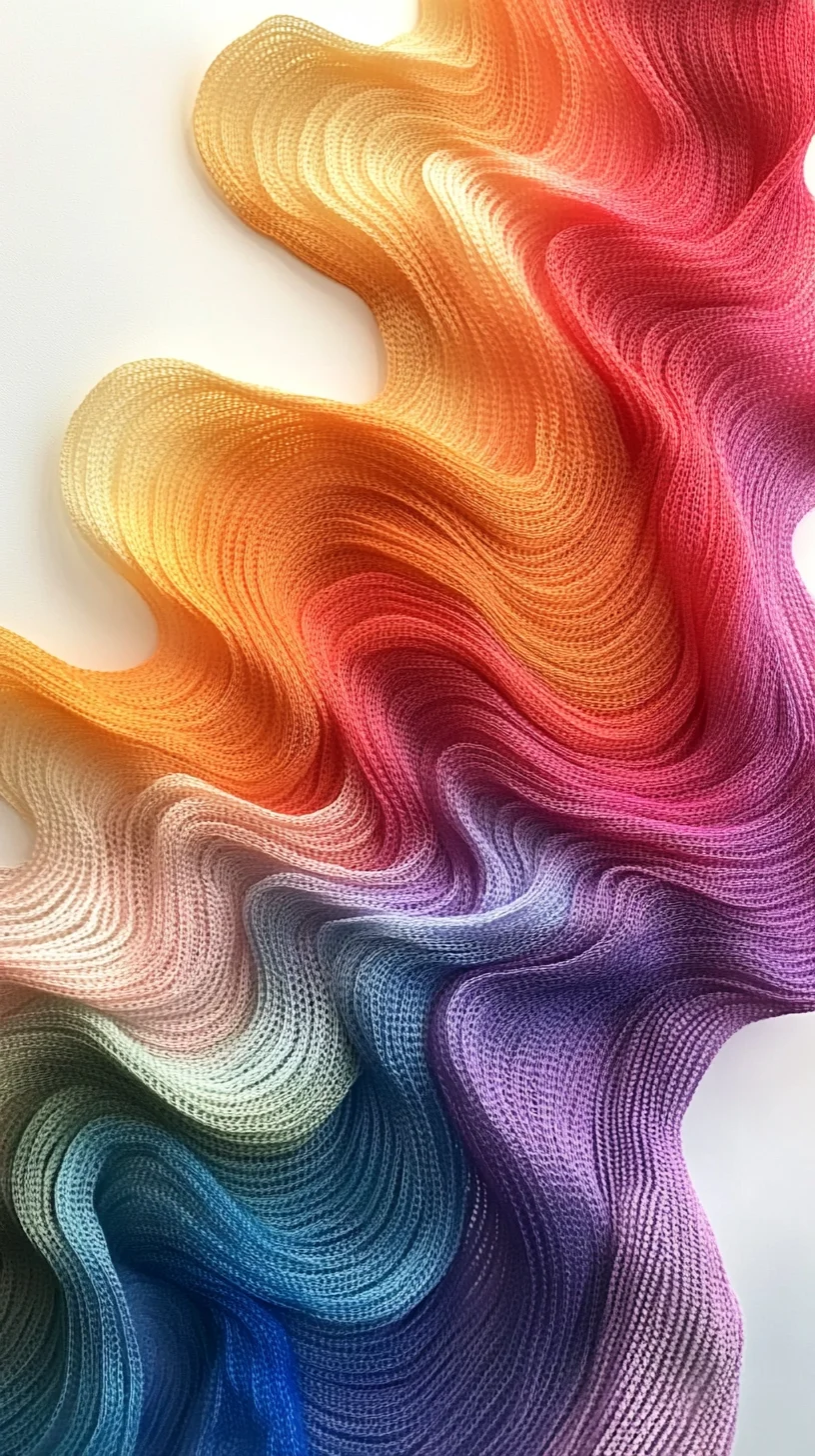 Embrace the Rainbow: A Vibrant Ombre Wave for Bold Expression