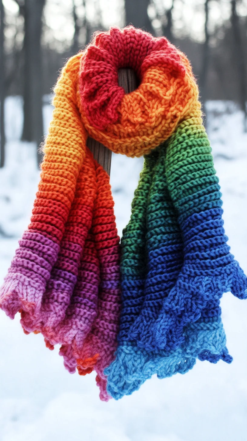 Embrace the Rainbow: Vibrant Knit Scarf That Brightens Any Winter Wardrobe