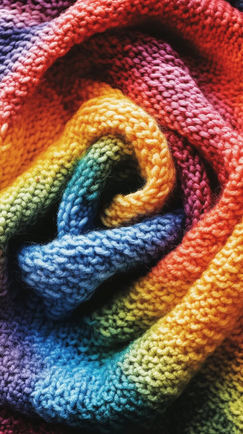 Embrace the Spectrum: Vibrant Rainbow Knit for Cozy, Colorful Vibes