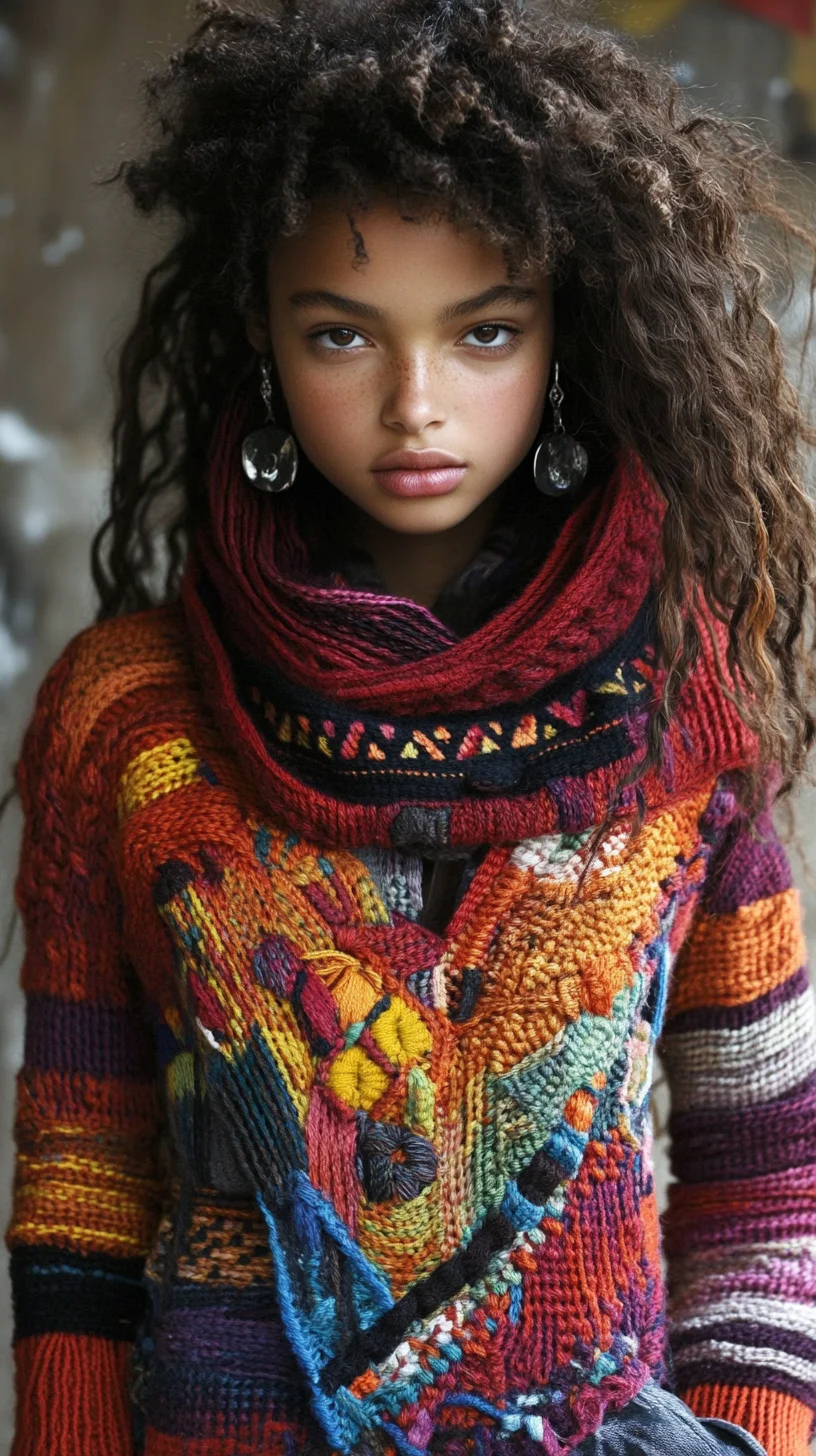 Embrace the Vibrancy: Expressive Textured Hair with Eclectic Bohemian Style