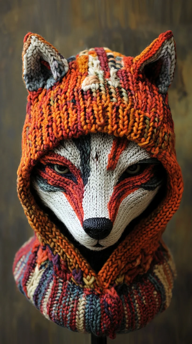 Embrace the Wild: Unique Knit Fox Hood That Makes a Statement