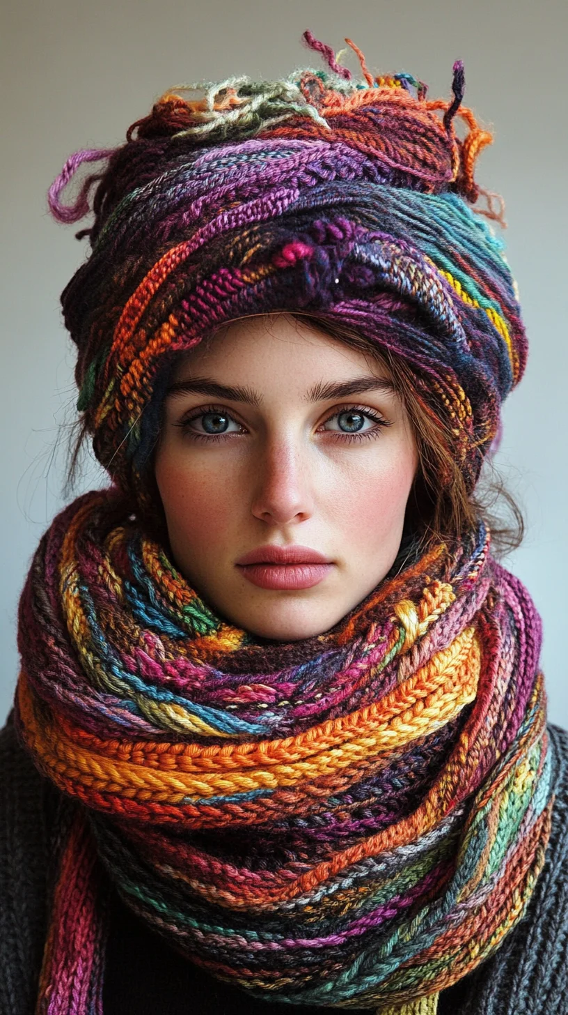 Embrace Vibrancy: The Art of Layered Textures in Scarf and Headwear Styles