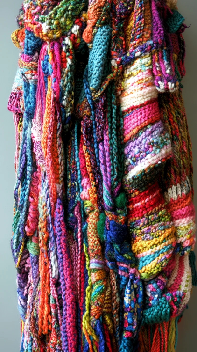 Embrace Vibrancy: The Boho-Chic Knitted Scarf That Speaks Volumes