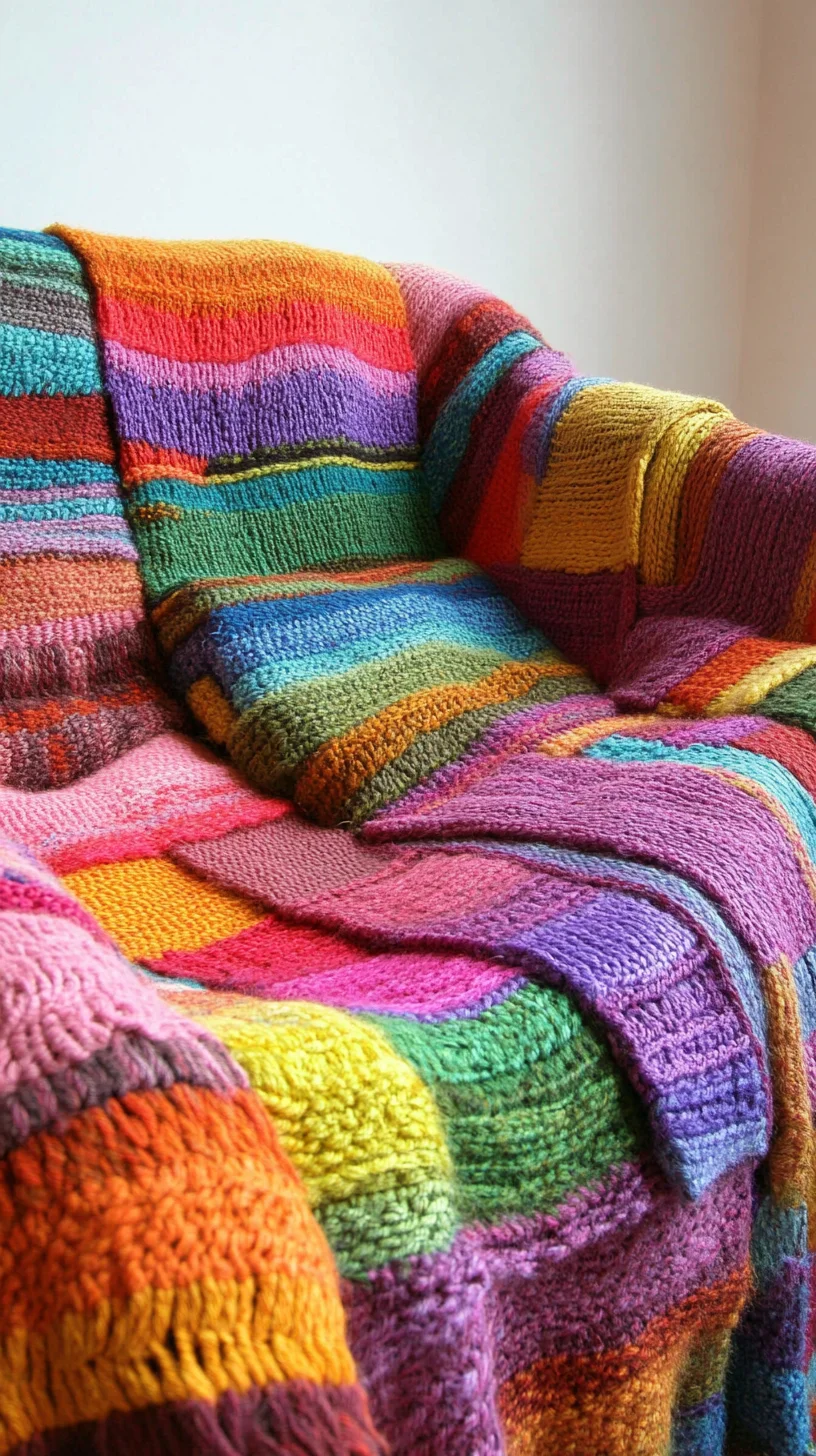 Embrace Vibrancy: The Cozy Colorful Crochet Blanket for Home Décor