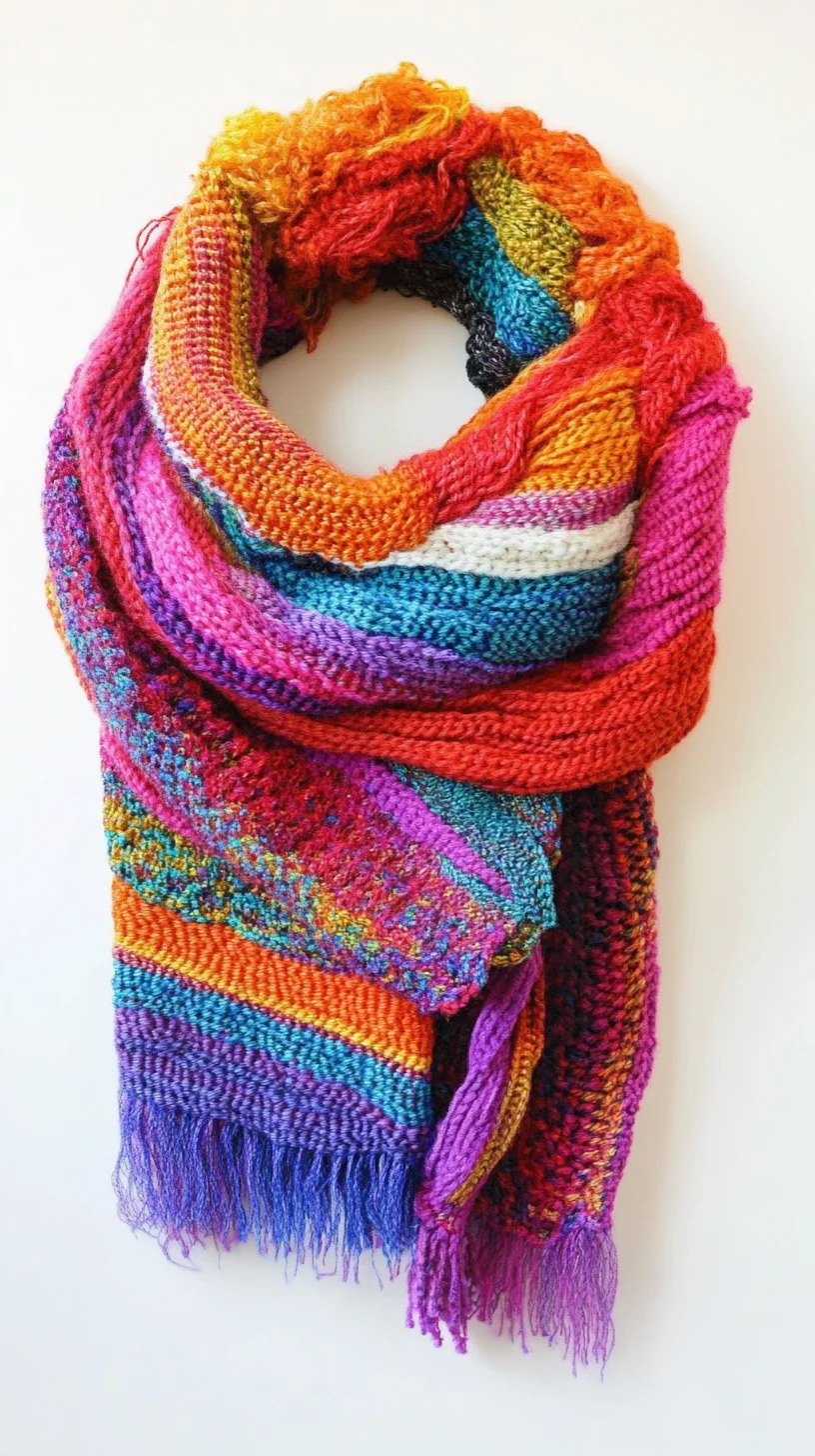 Embrace Vibrancy: The Ultimate Multi-Colored Textured Scarf for Every Season