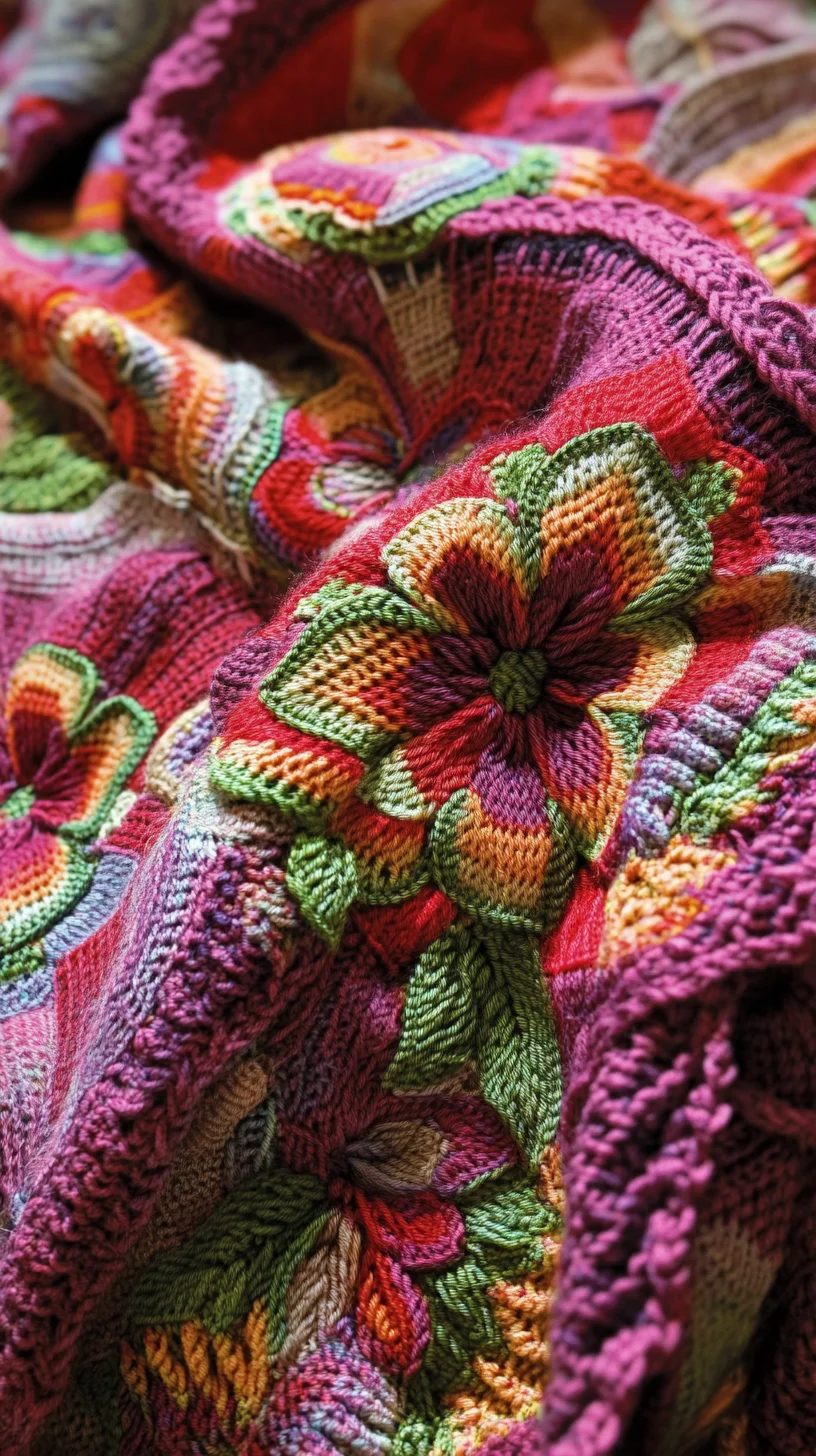 Embrace Vibrant Textures: The Art of Multicolored Floral Embroidery