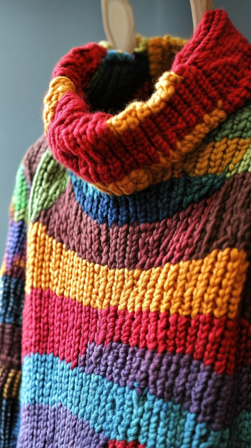 Embrace Vibrant Textures: The Cozy Rainbow Sweater That Brightens Any Look