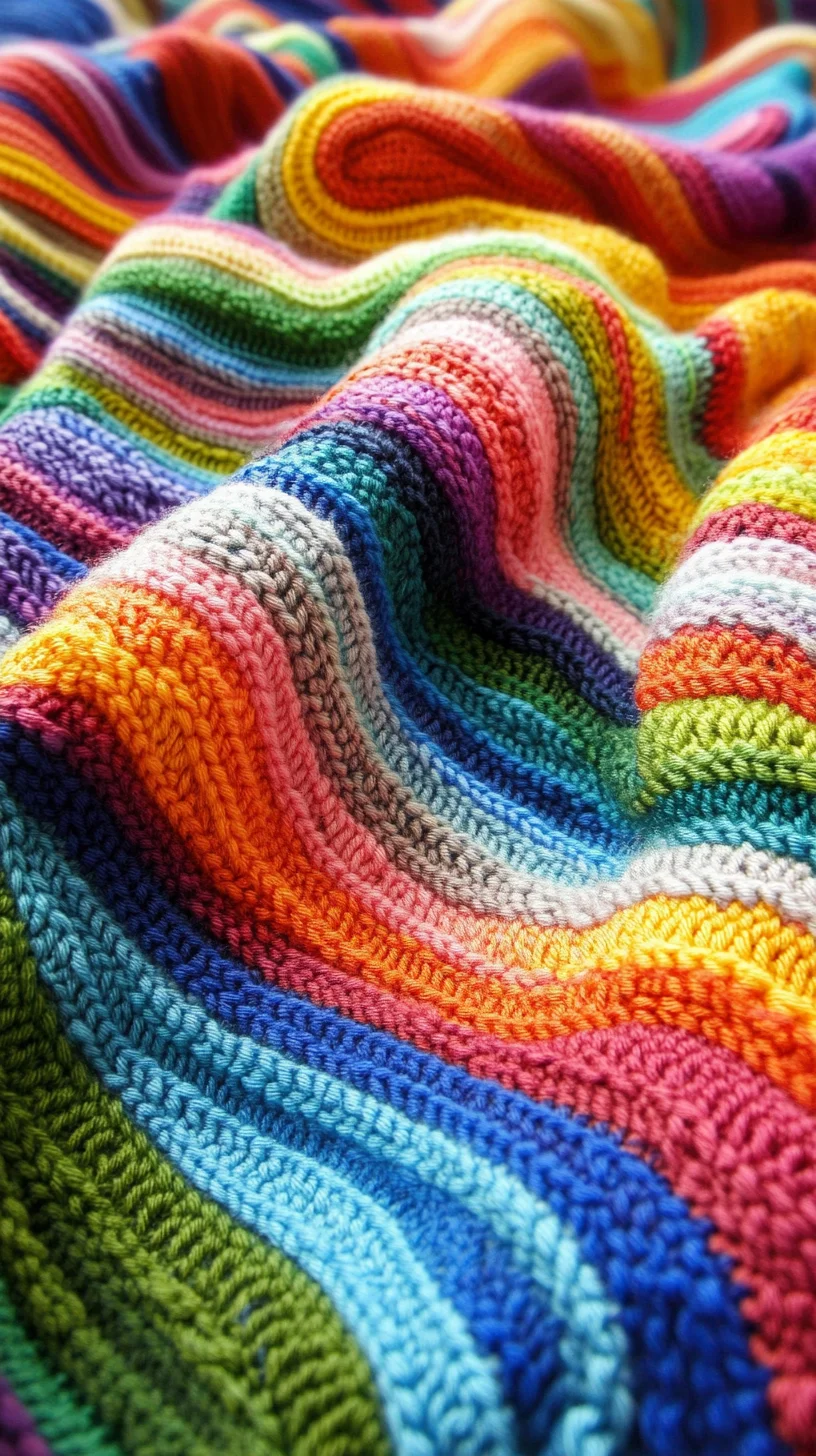 Embrace Vibrant Waves: The Colorful Crochet Blanket Trend for Cozy Spaces