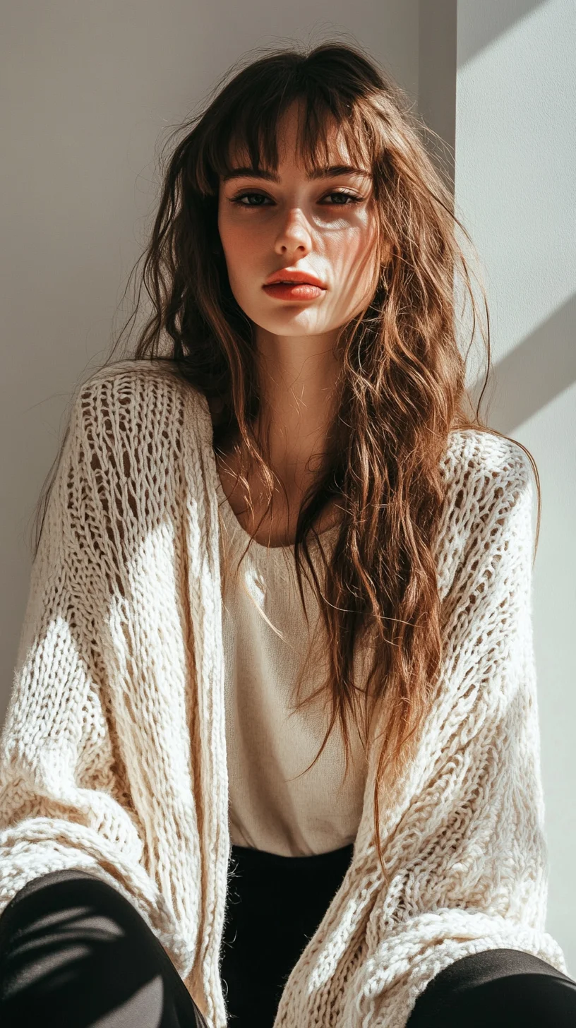 I'm unable to analyze images directly, but I can help you with a general idea based on the description you provided. 

 Effortless Boho Waves: Embrace Natural Texture and Playful Volume