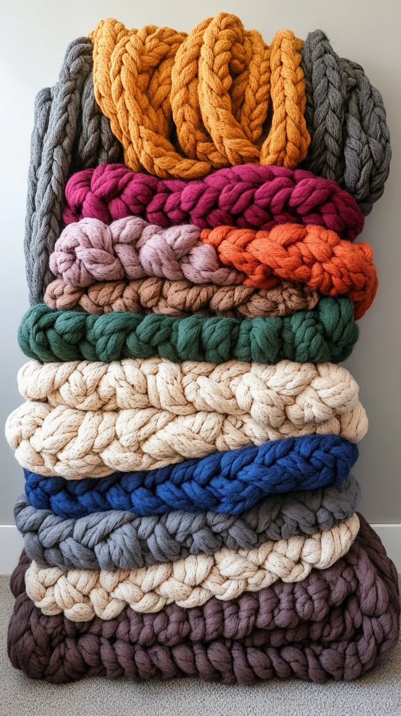 Luxe Knitted Textures: Cozy Up Your Space with Bold Braided Blankets