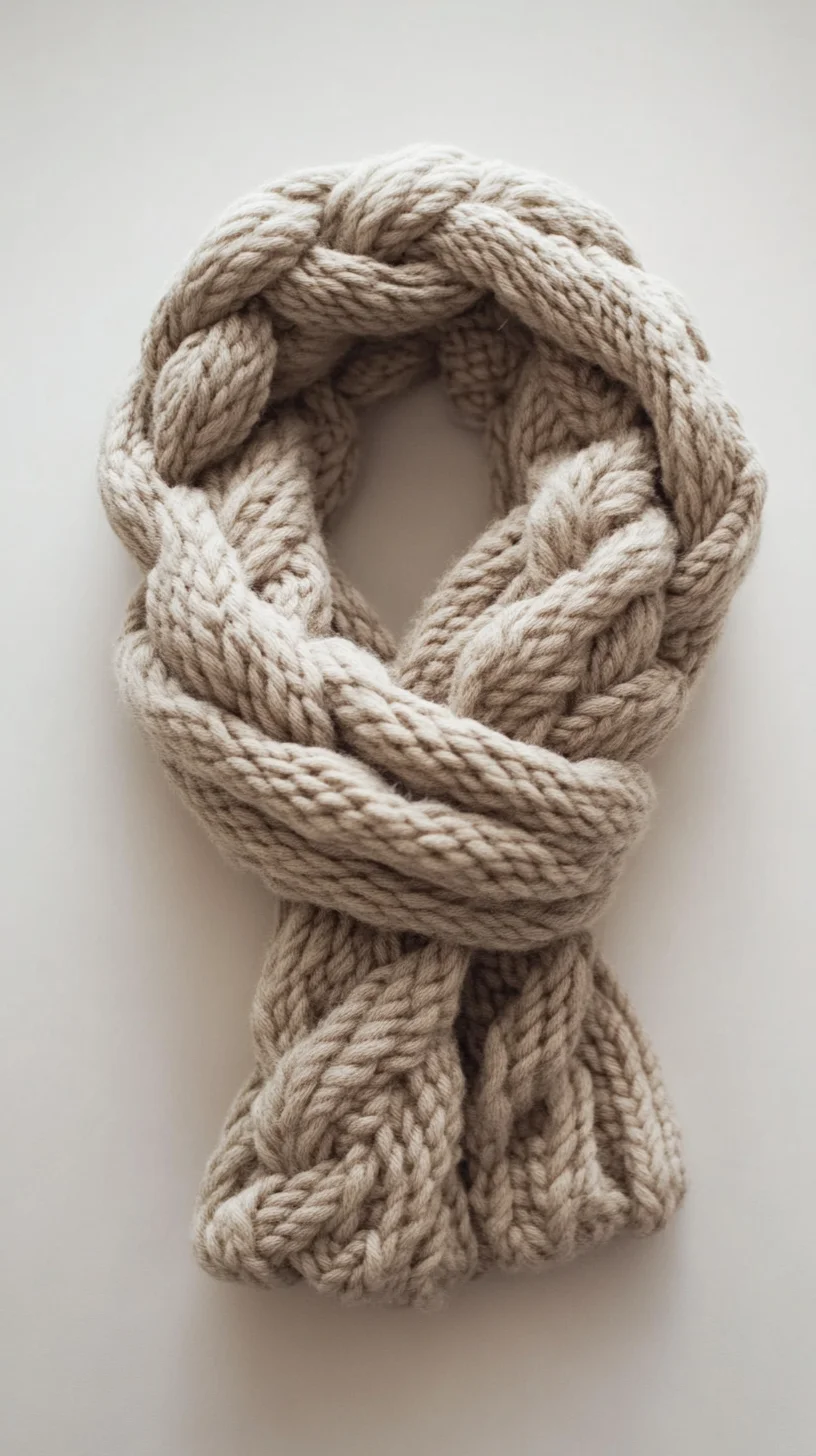 Stay Cozy and Chic with This Chunky Hand-Knitted Scarf Style