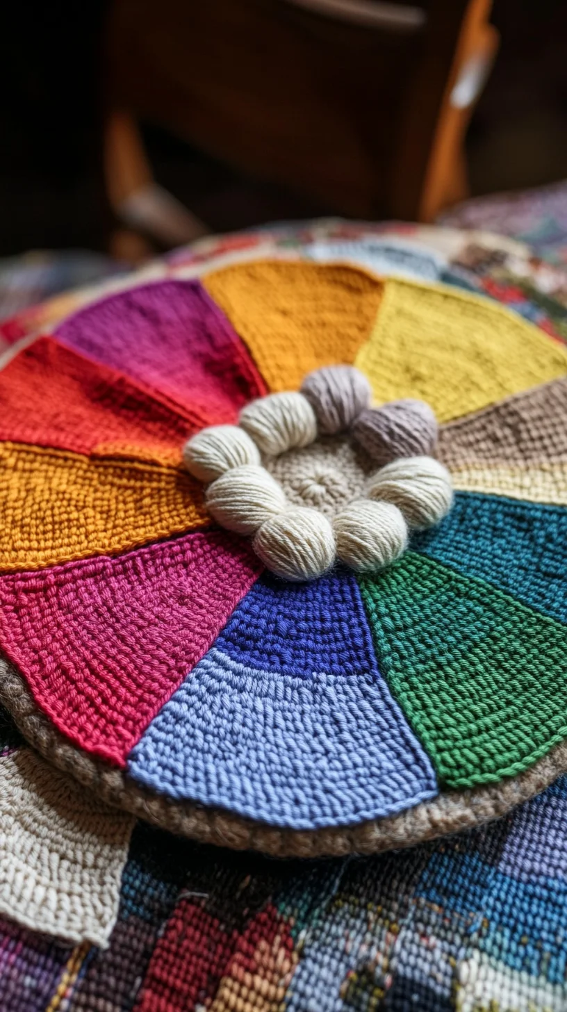 Vibrant Color Wheel: A Trendy Textile Masterpiece for Your Home Decor