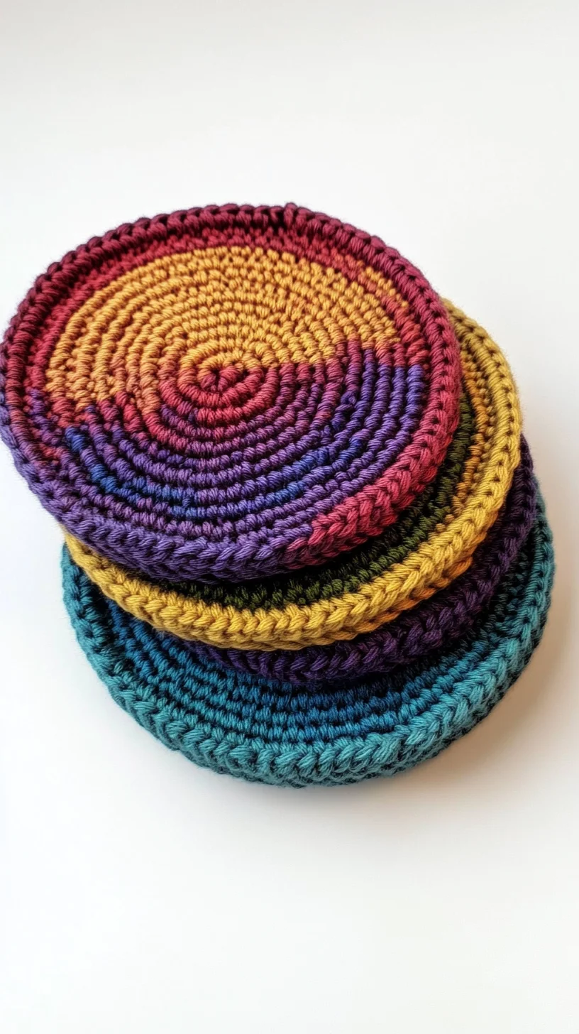 Vibrant Crochet Coasters: A Pop of Color for Your Home Decor