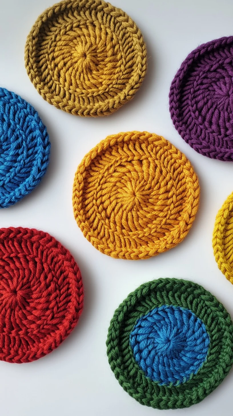 Vibrant Crochet Coasters: Elevate Your Table Setting with Colorful Textures