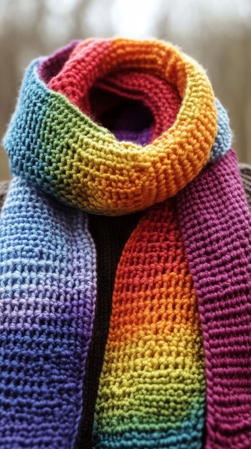 Vibrant Crochet Scarf: A Colorful Statement for Every Winter Wardrobe