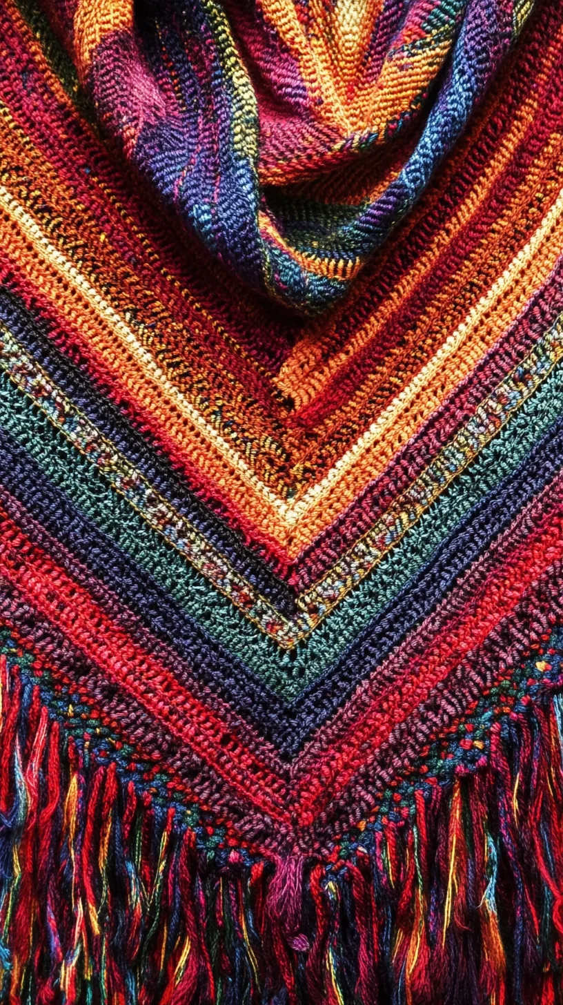 Vibrant Crochet Shawl: A Bold Statement of Color and Texture