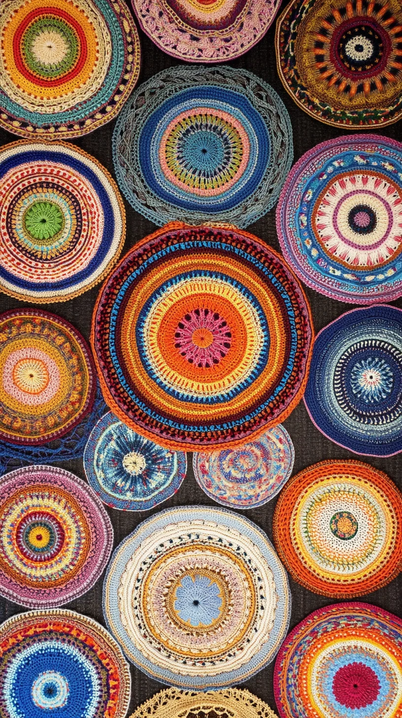 Vibrant Crochet Wall Art: A Kaleidoscope of Color and Texture