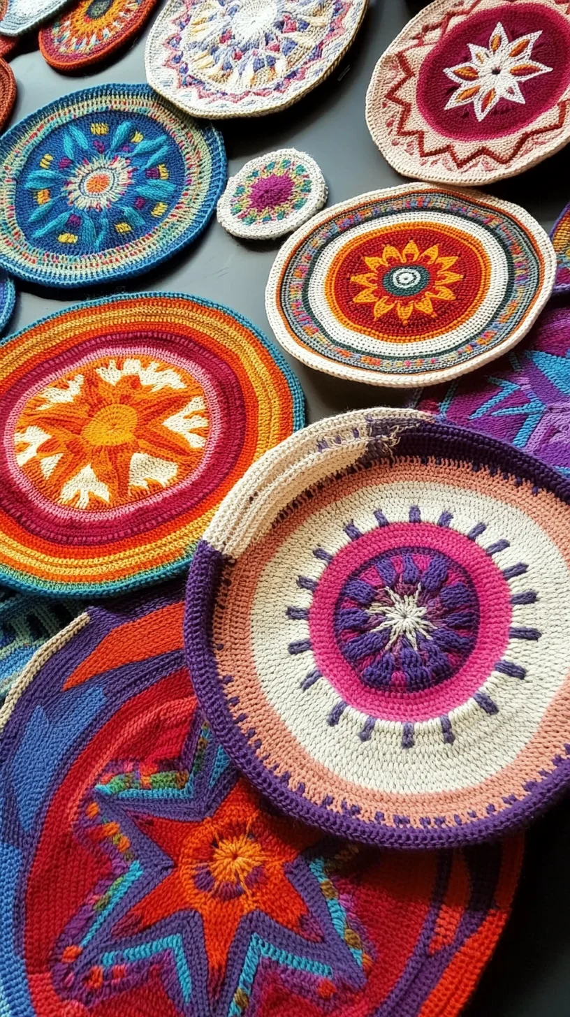 Vibrant Crochet Wall Art: Elevate Your Space with Colorful Textiles