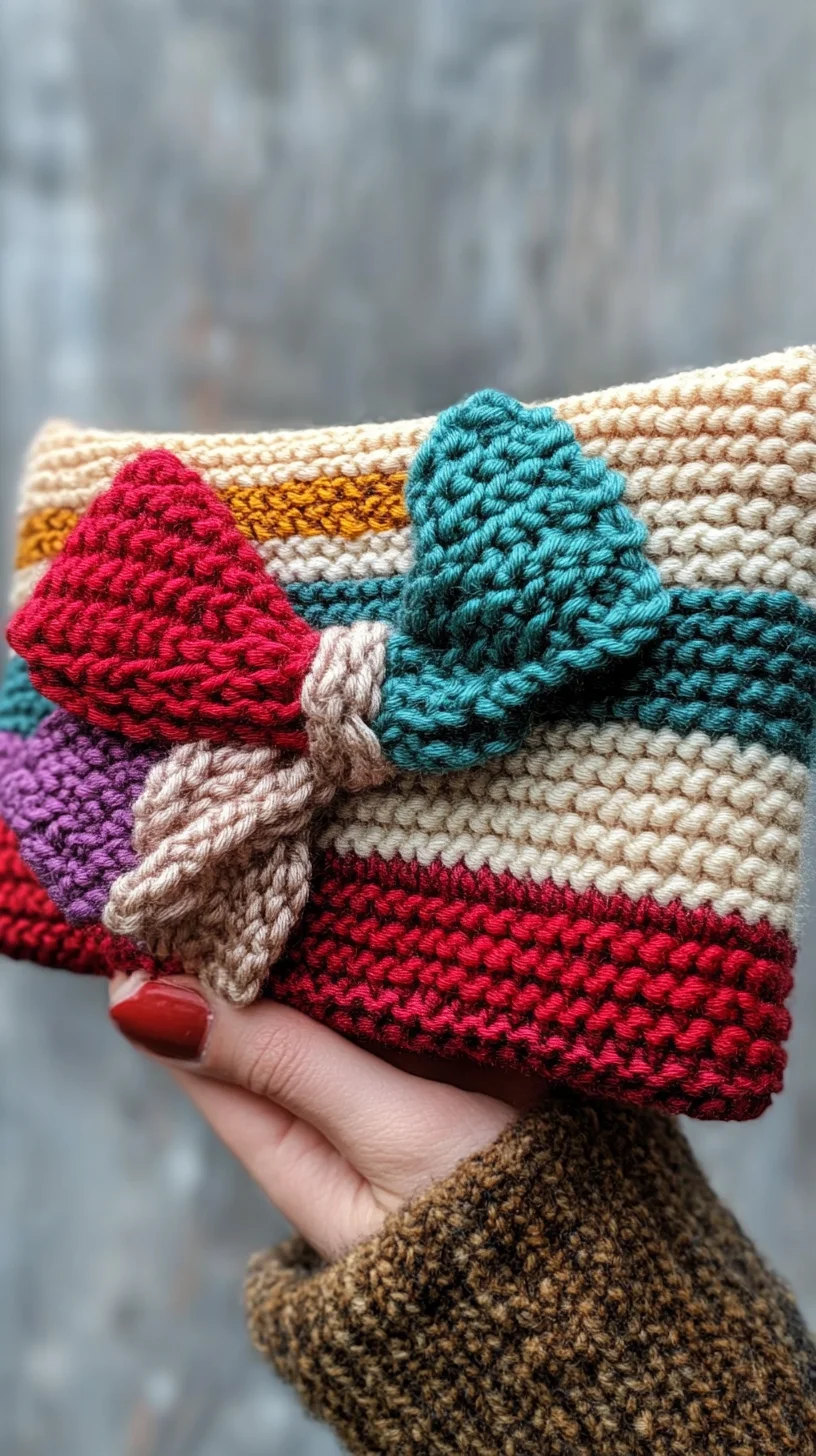 Vibrant Handcrafted Crochet Clutch: A Colorful Accessory for Every Occasion