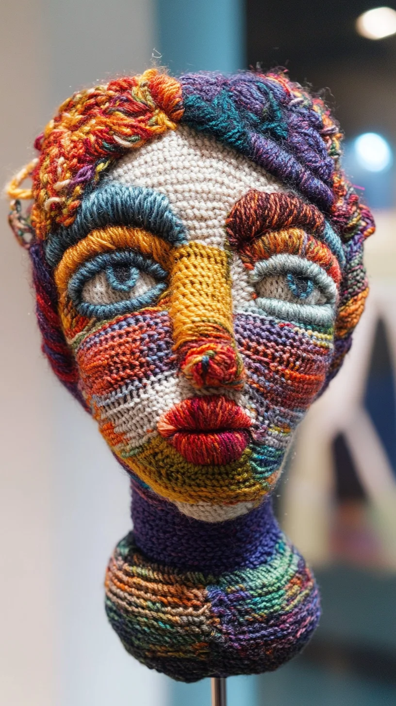 Vibrant Handcrafted Textile Art: A Bold Statement in Hair and Color