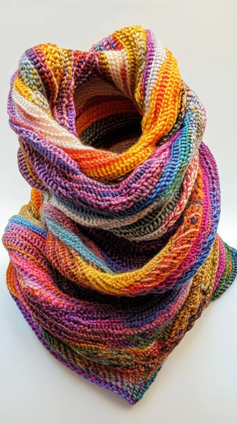 Vibrant Knit Infinity Scarf: A Burst of Color for Every Occasion