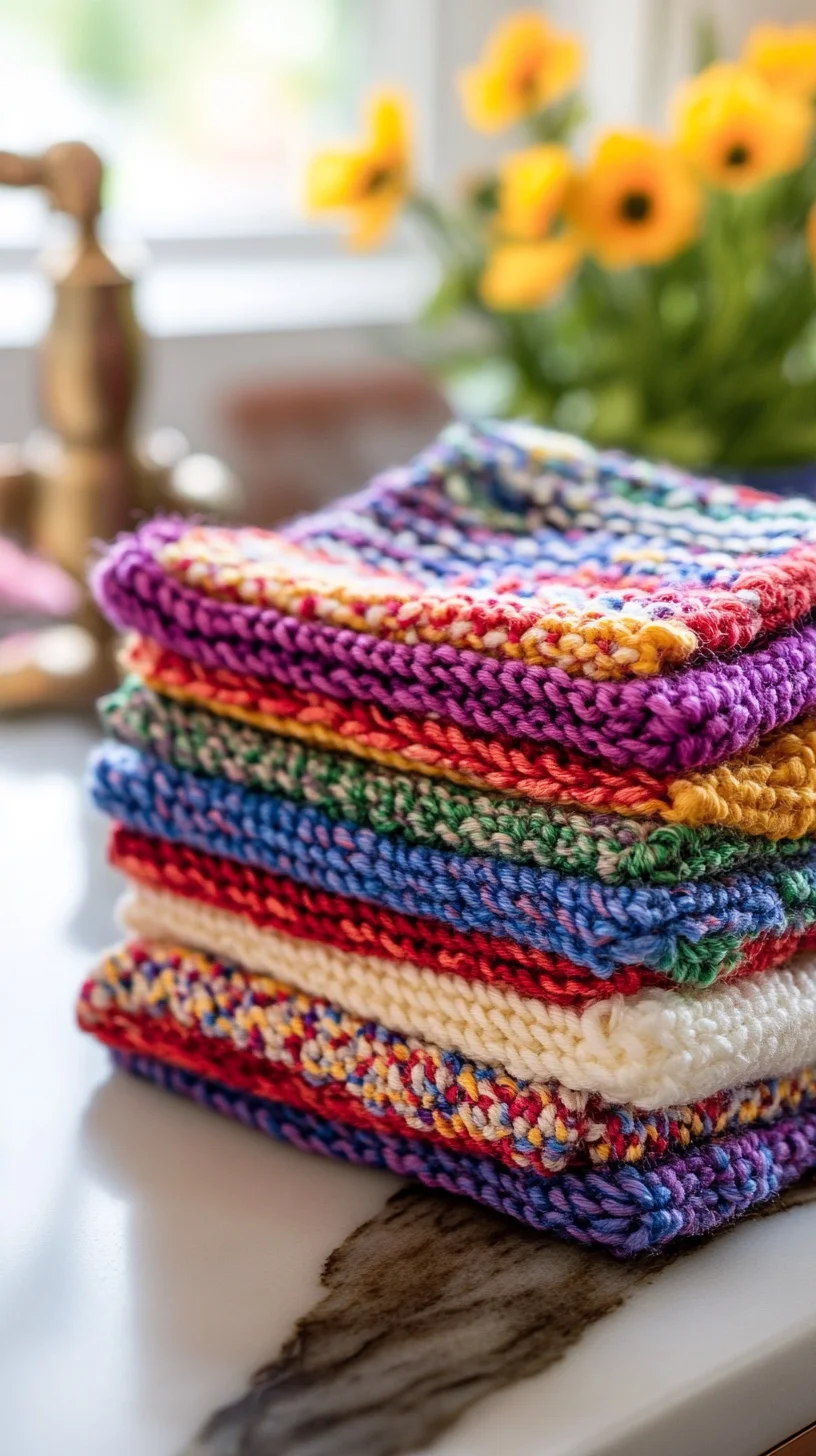 Vibrant Knitted Cotton Cloths: Elevate Your Home Décor with Colorful Textures