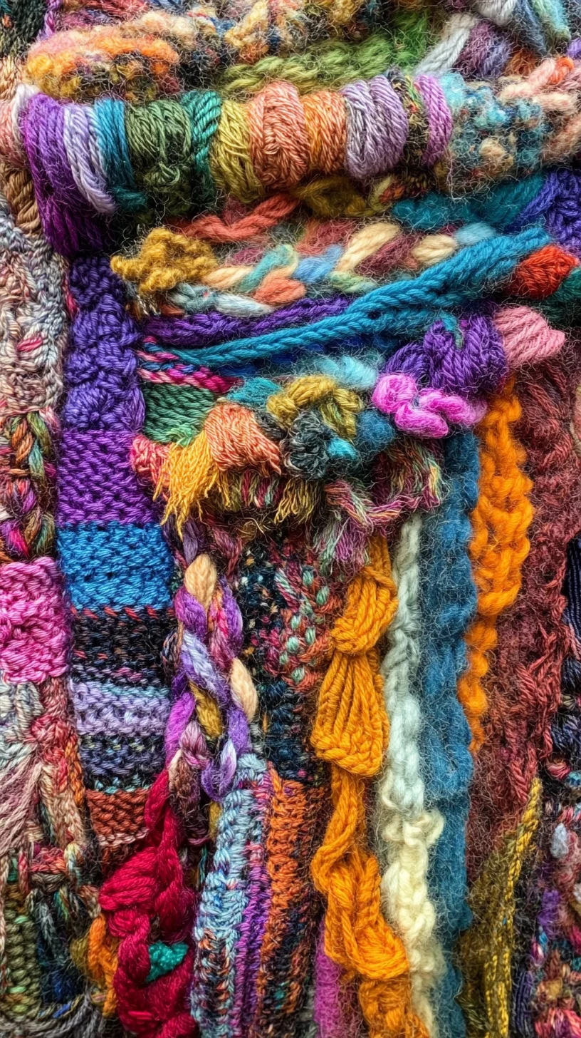 Vibrant Knitted Textures: Embrace Cozy Creativity with Colorful Yarn Styles