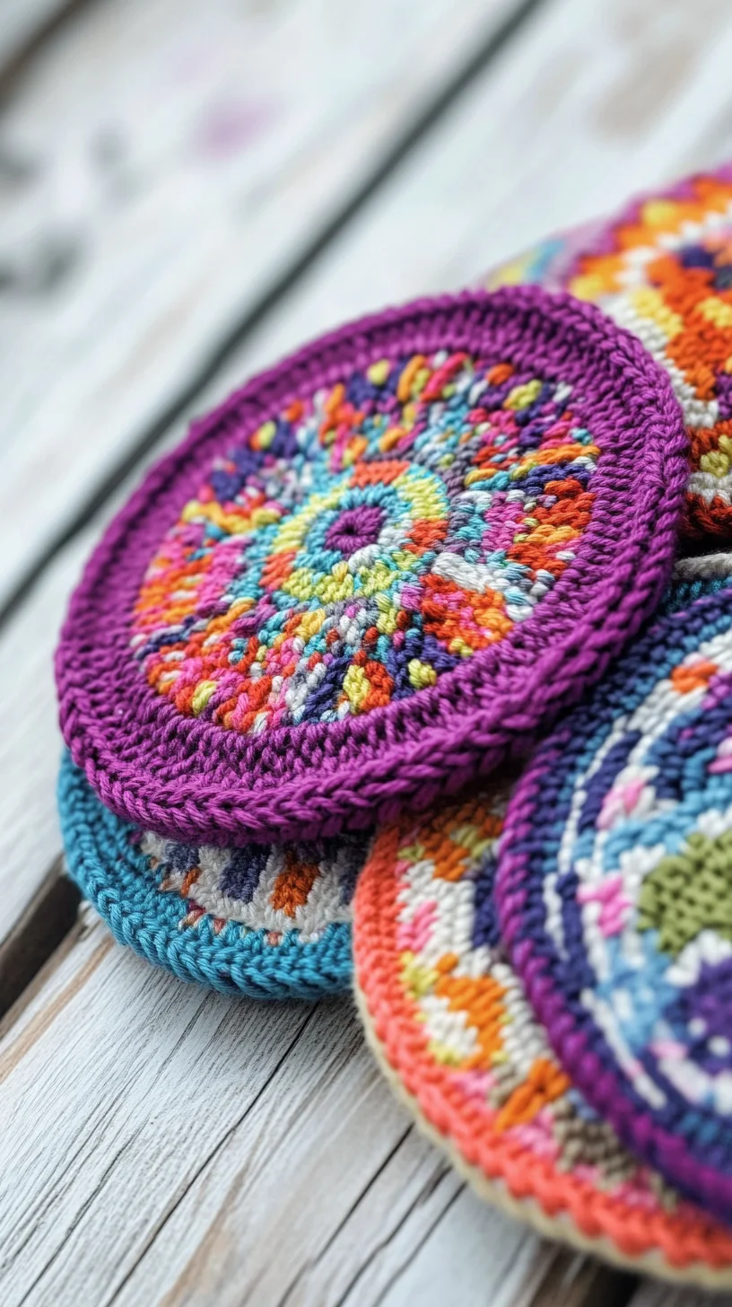 Vibrant Mandala Coasters: Elevate Your Home Decor with Colorful Textiles