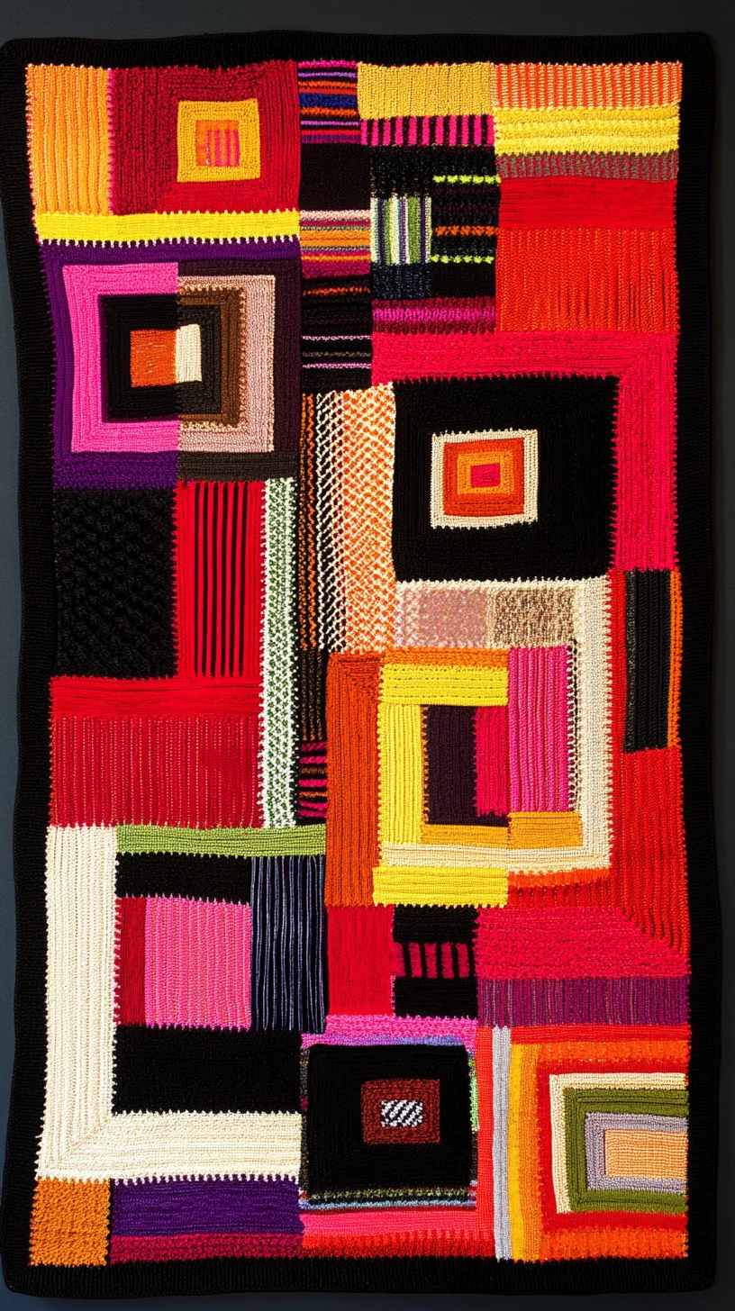 Vibrant Patchwork Crochet: A Bold Statement for Any Space