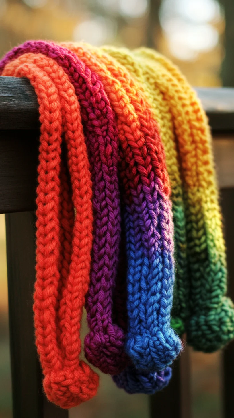 Vibrant Rainbow Knit Braids: A Fun and Playful Hair Statement