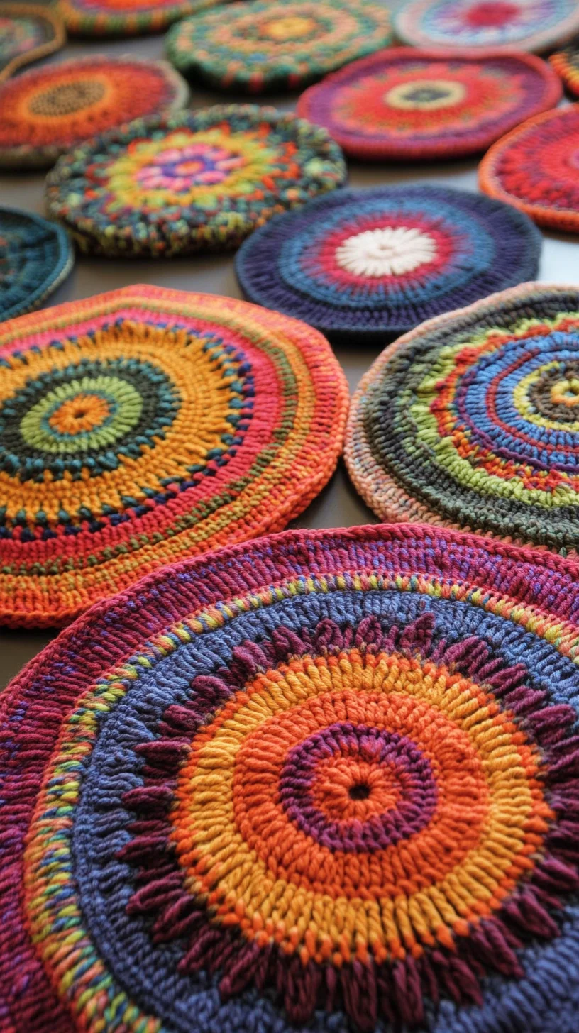 Vibrant Textures: Embrace the Art of Colorful Crochet Mandalas