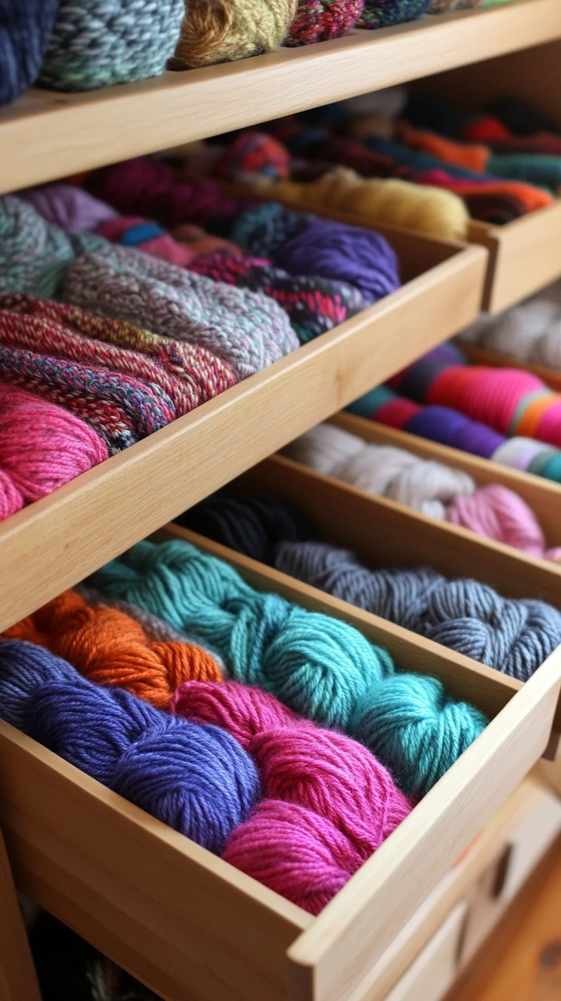 Vibrant Yarn Organization: Elevate Your Craft Space with Colorful Storage Solutions