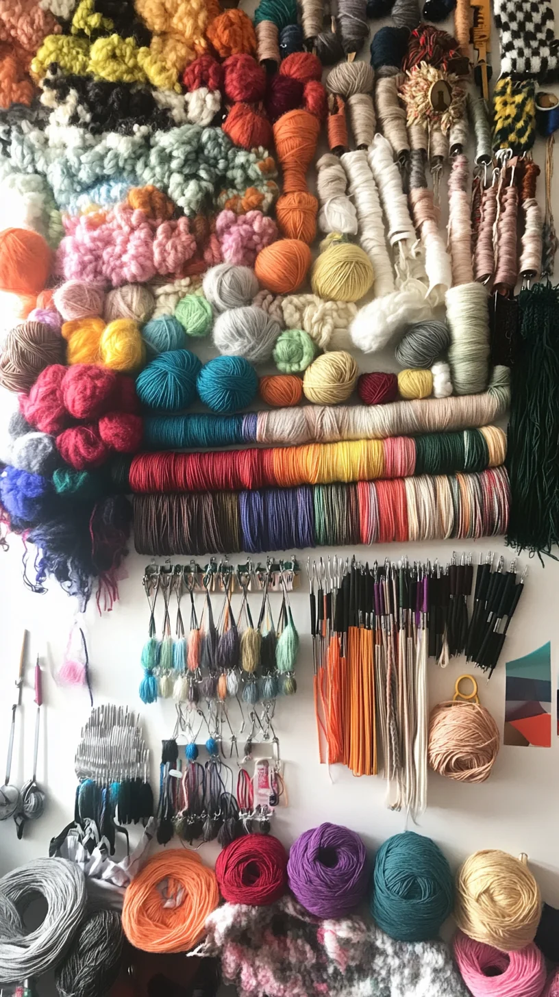 Vibrant Yarn Wonderland: Craft Your Creative Space with Colorful Textiles