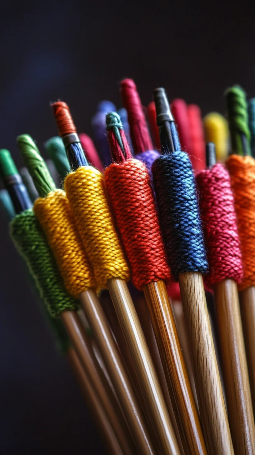 Vibrant Yarn-Wrapped Hair Sticks: A Fun Twist for Your Updo Styles