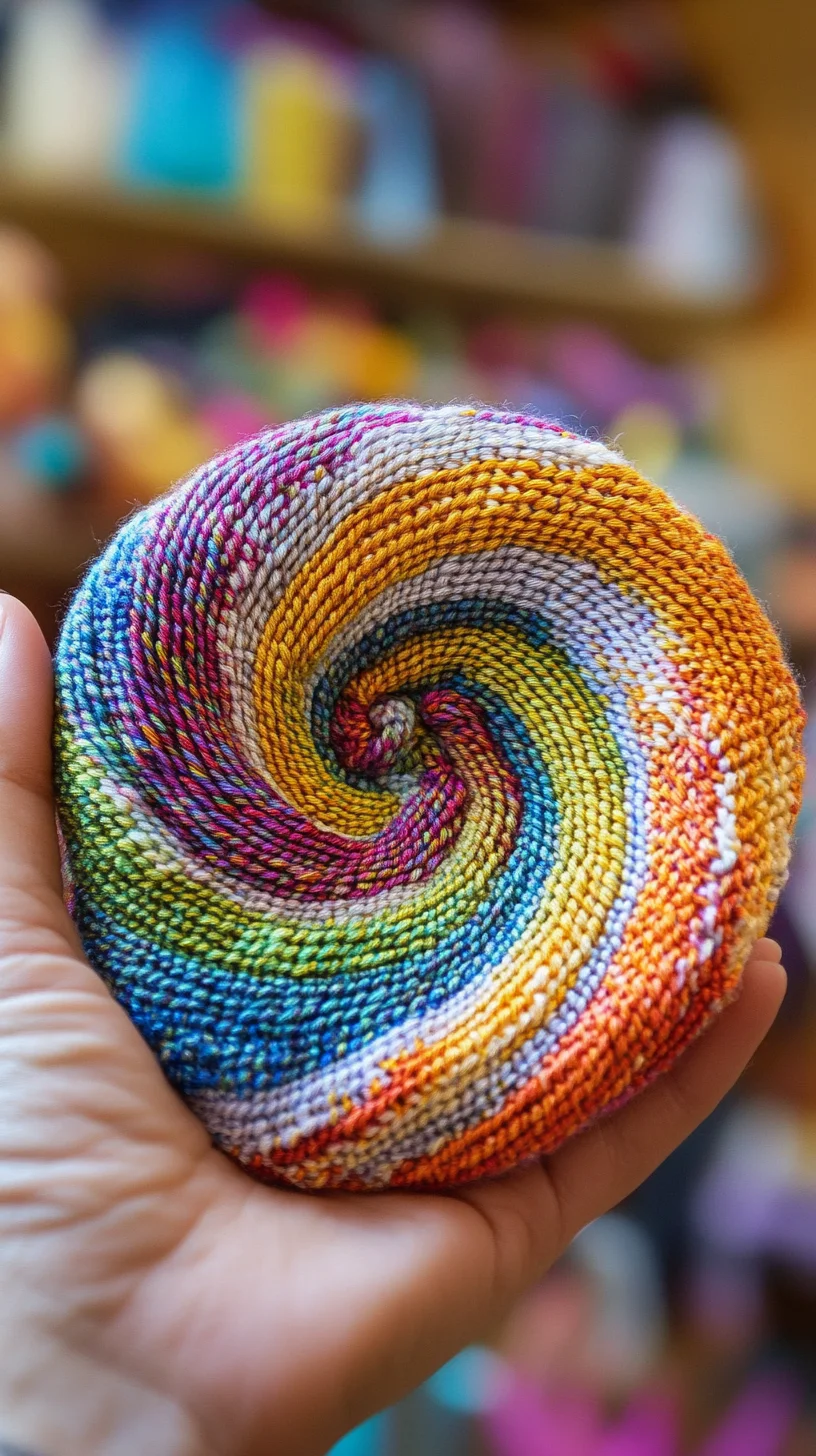 Whirlwind of Colors: Embrace the Vibrant Spiral Knitted Trend