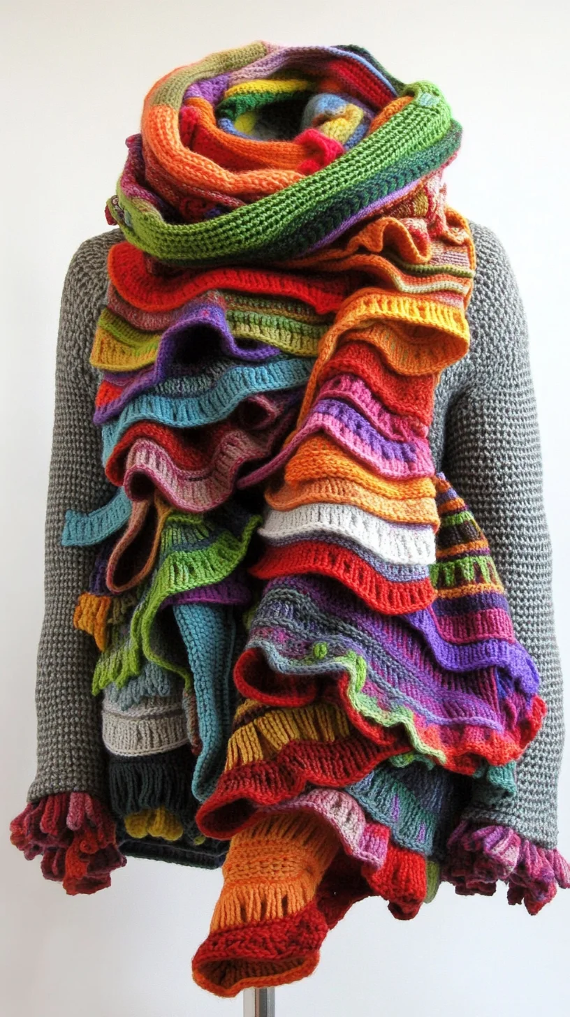 Wrap Yourself in Whimsy: The Ultimate Colorful Ruffle Scarf Style